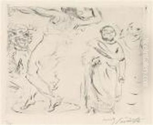 "das Gastmahl Des Trimalchio" by Lovis (Franz Heinrich Louis) Corinth