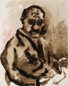 Selbstportraitde Face by Lovis (Franz Heinrich Louis) Corinth