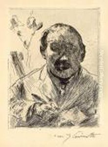 "selbstbildnis" by Lovis (Franz Heinrich Louis) Corinth
