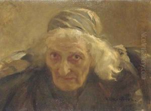 Portrait of an old woman by Nikolaj Alekseevich Kasatkin