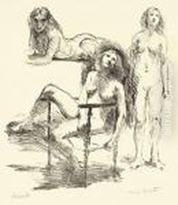 Weibliche Aktstudien by Lovis (Franz Heinrich Louis) Corinth
