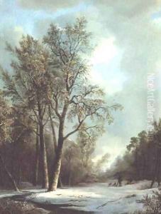Winter Scene by Frederick Marianus Kruseman