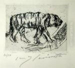 Schreitender Tiger by Lovis (Franz Heinrich Louis) Corinth