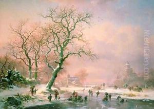 Skaters on a Frozen River