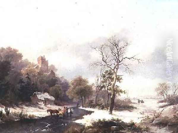 Travellers in a Winter Landscape - view 1