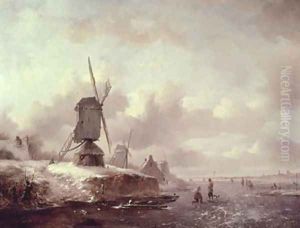 Winter Landscape by Frederick Marianus Kruseman