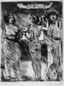 Die Drei Parzen by Lovis (Franz Heinrich Louis) Corinth