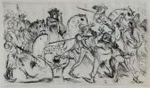 Kronung Heinrichs V by Lovis (Franz Heinrich Louis) Corinth