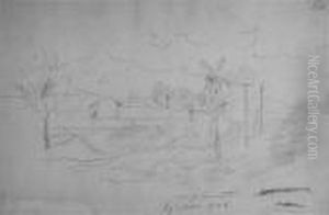 Landschaft Mit Windmuhle (lychen) by Lovis (Franz Heinrich Louis) Corinth