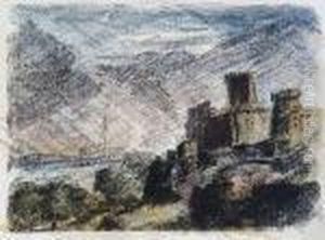 Castle By The Lake by Lovis (Franz Heinrich Louis) Corinth