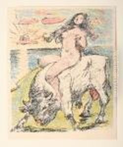 Ritt Auf Dem Stier by Lovis (Franz Heinrich Louis) Corinth