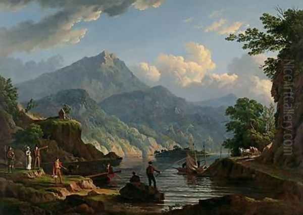 Landscape with a Tourist at Loch Katrine by John Knox