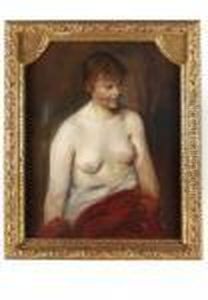 Madchen, Halbakt by Lovis (Franz Heinrich Louis) Corinth