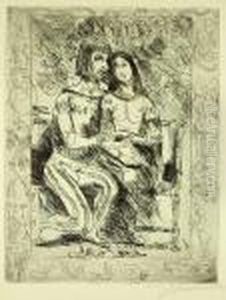 Weislingen Und Marie by Lovis (Franz Heinrich Louis) Corinth