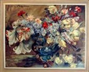 Still Life With Flowers by Lovis (Franz Heinrich Louis) Corinth