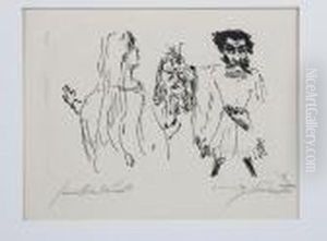 Louis - "balzac Illustrationen" 1913, Litografia , Firmata E Iscritta A Matita In Basso
