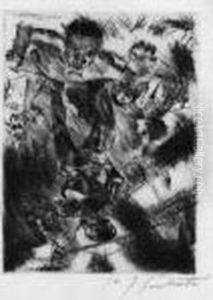 Der Hl. Michael by Lovis (Franz Heinrich Louis) Corinth