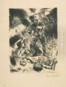 2 Bll.: Der Heilige Michael - Henny Porten. by Lovis (Franz Heinrich Louis) Corinth