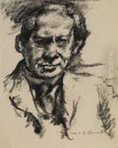 Bildnis Arno Holz by Lovis (Franz Heinrich Louis) Corinth