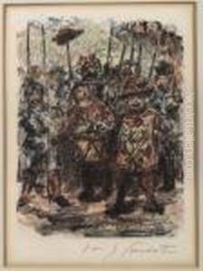 Die Aufrichtung Des Hutes. Aus "schillers Wilhelm Tell". 1923.