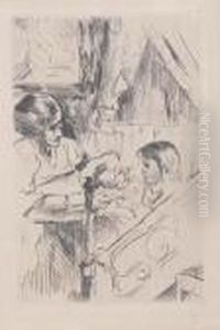 Mutter Mit Kind. by Lovis (Franz Heinrich Louis) Corinth