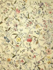 Wild flowers design for silk material by William Kilburn