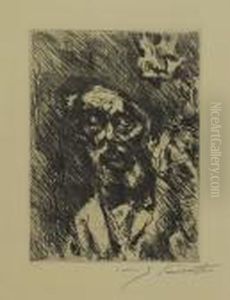 Tod Und Greis. Blatt 3 Der Folge <totentanz> by Lovis (Franz Heinrich Louis) Corinth