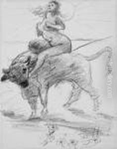 Europa Auf Dem Stier by Lovis (Franz Heinrich Louis) Corinth