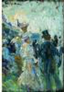 Couple Aux Courses by Lovis (Franz Heinrich Louis) Corinth