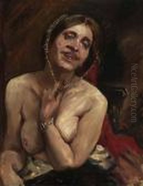 Weiblicher Halbakt Im Sessel. (die Schauspielerin Gertrud Eysoldt). 1914. - view 1
