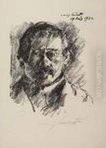 Selbstbildnis<</b> by Lovis (Franz Heinrich Louis) Corinth