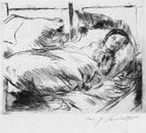 Das Kranke Kind by Lovis (Franz Heinrich Louis) Corinth