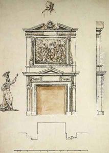Design for Chimney Piece in the Hall at Stowe by William Kent