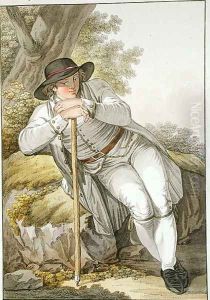 A Peasant of the Tesino Valley in Tyrol by Kapeller, Josef Anton