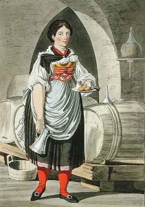 A serving girl at an Inn near Innsbruck by Kapeller, Josef Anton