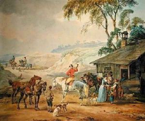 Hunting Party by Wilhelm Alexander Kobell