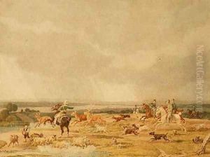 A Stag Hunt by Wilhelm Alexander Kobell