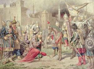 Tsar Ivan IV Vasilyevich the Terrible 1530-84 conquering Kazan by Aleksei Danilovich Kivshenko