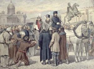 Emperor Alexander I 1777-1825 Reading a Manifesto in St Petersburg 1861