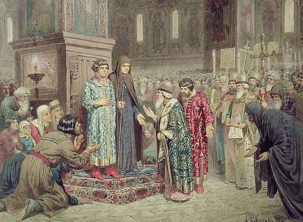 Council calling Michael F Romanov 1596-1645 to the Reign - view 1