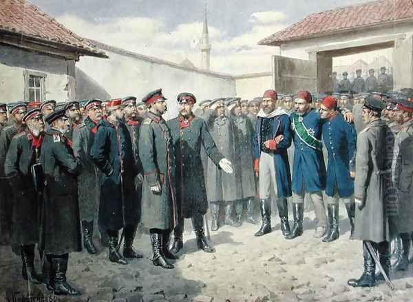 The Fall of Plevna The Wounded Osman Pashah before Alexander II 1818-1881 - view 1