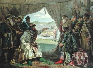The Convention of Princes with Grand Duke Vladimir Monomakh II 1053-1125 at Dolob in 1103
