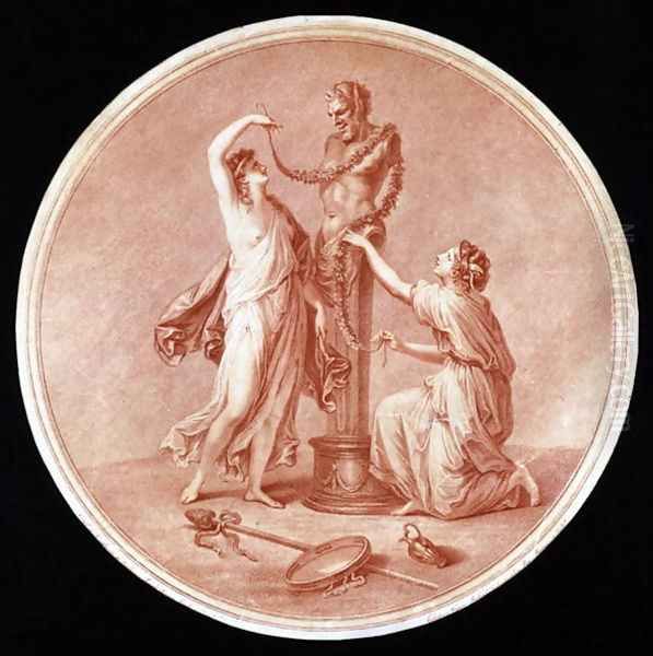 Nymphs Adorning a Statue of Pan - view 1