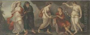 Telemachus and Mentor in Calypso's grotto