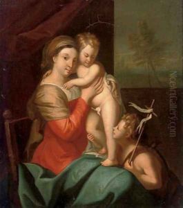 The Virgin and Child with the Infant Saint John the Baptist by Angelica Kauffmann