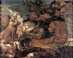 The Animals in the Garden of Eden by Jacob van der (Giacomo da Castello) Kerckhoven