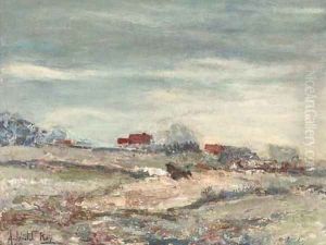 Houses on a moor by Archibald Kay