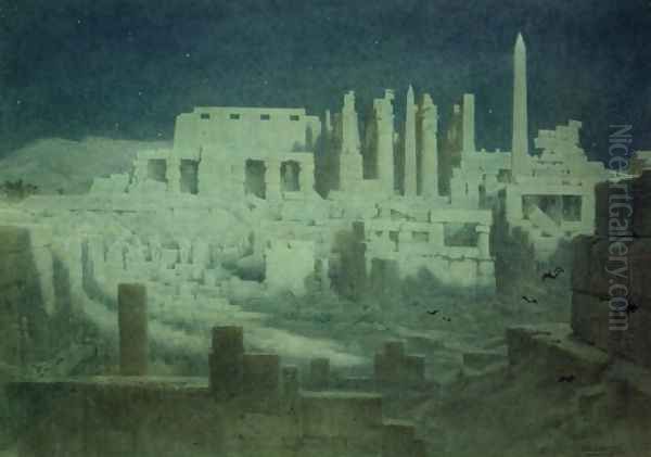 Moonlight at Karnak - view 1