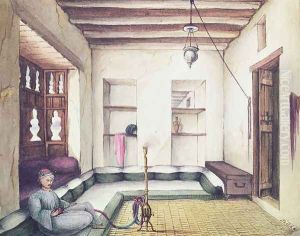 Interior of a house in the Yemen