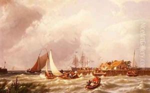 The Harbour Mouth by Johannes Hermann Barend Koekkoek